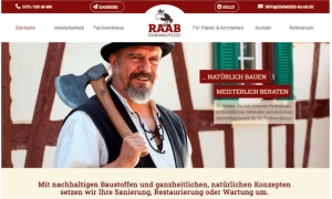 Screenshot der Startseite von Raab Denkmalfpflege