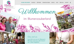 Startseite der Website von Blumen Bruckmeier